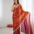 rust fendy satin fabric trending sequins embroidered saree
