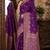 Wine soft silk blend banarasi jacuard work festive saree with unstitched blouse piece