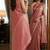 Pink soft silk blend banarasi jacuard work festive saree with unstitched blouse piece