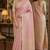 Pink soft silk blend banarasi jacuard work festive saree with unstitched blouse piece