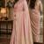 Pink soft silk blend banarasi jacuard work festive saree with unstitched blouse piece