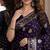Plum soft silk blend banarasi jacuard work festive saree with unstitched blouse piece