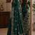 Green soft silk blend banarasi jacuard work festive saree with unstitched blouse piece