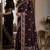 Wine soft silk blend banarasi jacuard work festive saree with unstitched blouse piece