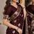 Maroon soft silk blend banarasi jacuard work festive saree with unstitched blouse piece