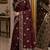 Maroon soft silk blend banarasi jacuard work festive saree with unstitched blouse piece