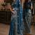 Rama soft silk blend banarasi jacuard work festive saree with unstitched blouse piece