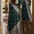 Green soft silk blend banarasi jacuard work festive saree with unstitched blouse piece