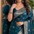Rama soft silk blend banarasi jacuard work festive saree with unstitched blouse piece