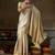 cream smart heavy kanchivaram silk blend rich looks graceful saree