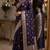 Plum soft silk blend banarasi jacuard work festive saree with unstitched blouse piece