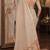 Off white pink soft silk blend banarasi jacuard work festive saree with unstitched blouse piece