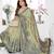 green spun cotton blend woven designer ethnic traditional saree