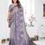 lavender spun cotton blend woven designer ethnic traditional saree