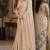 Off white rama soft silk blend banarasi jacuard work festive saree with unstitched blouse piece