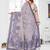 lavender spun cotton blend woven designer ethnic traditional saree
