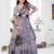 lavender spun cotton blend woven designer ethnic traditional saree