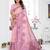 pink spun cotton blend woven designer ethnic traditional saree