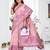 pink spun cotton blend woven designer ethnic traditional saree