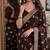 Maroon soft silk blend banarasi jacuard work festive saree with unstitched blouse piece