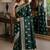Green soft silk blend banarasi jacuard work festive saree with unstitched blouse piece