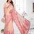 peach spun cotton blend woven designer ethnic traditional saree