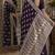Plum soft silk blend banarasi jacuard work festive saree with unstitched blouse piece