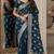 Rama soft silk blend banarasi jacuard work festive saree with unstitched blouse piece