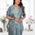 blue spun cotton blend woven designer ethnic traditional saree