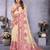 cream spun cotton blend woven designer ethnic traditional saree