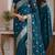 Rama soft silk blend banarasi jacuard work festive saree with unstitched blouse piece