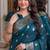 Rama soft silk blend banarasi jacuard work festive saree with unstitched blouse piece