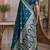 Rama soft silk blend banarasi jacuard work festive saree with unstitched blouse piece