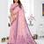 pink spun cotton blend woven designer ethnic partywear saree