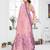 pink spun cotton blend woven designer ethnic partywear saree