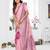 pink spun cotton blend woven designer ethnic partywear saree