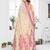 cream spun cotton blend woven designer ethnic partywear saree