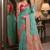 Rama soft silk blend banarasi jacuard work festive saree with unstitched blouse piece