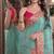 Rama soft silk blend banarasi jacuard work festive saree with unstitched blouse piece