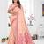 peach spun cotton blend woven designer ethnic partywear saree