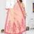 peach spun cotton blend woven designer ethnic partywear saree