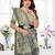 green spun cotton blend woven designer ethnic partywear saree
