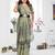 green spun cotton blend woven designer ethnic partywear saree