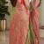 Pista soft silk blend banarasi jacuard work festive saree with unstitched blouse piece