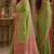 Pista soft silk blend banarasi jacuard work festive saree with unstitched blouse piece