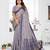 grey spun cotton blend woven designer ethnic partywear saree
