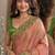 Pink soft silk blend banarasi jacuard work festive saree with unstitched blouse piece