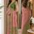 Pink soft silk blend banarasi jacuard work festive saree with unstitched blouse piece