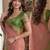 Pink soft silk blend banarasi jacuard work festive saree with unstitched blouse piece