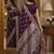 Wine soft silk blend banarasi jacuard work festive saree with unstitched blouse piece